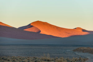 Sunset on the Namib-Naukluft National Park, Namibia Sunset on the Namib-Naukluft National Park, Namibia